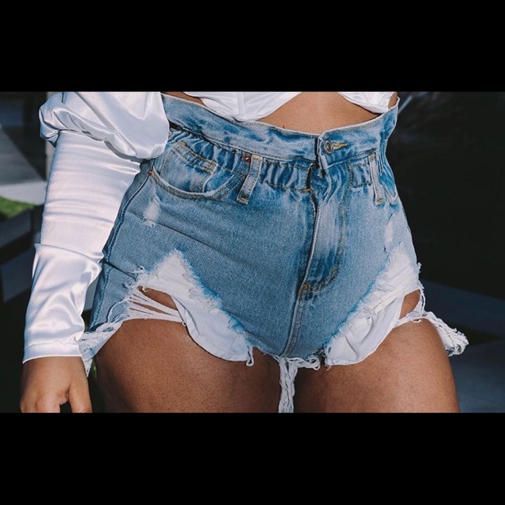 Denim shorts
